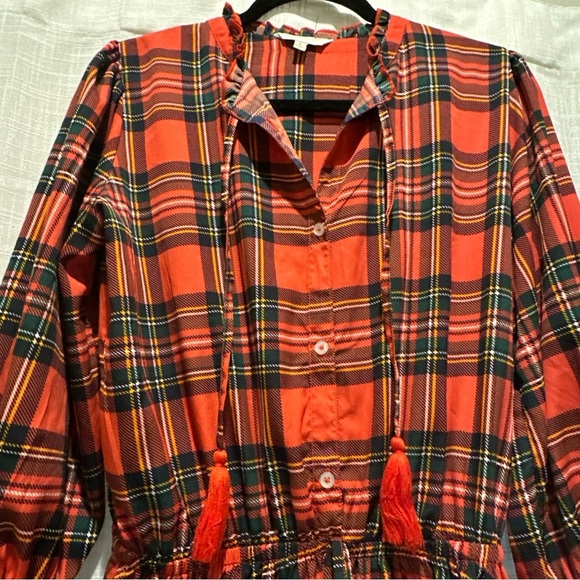 Simply Southern Collection Women’s Plaid Dress Size Small 3/4 Sleeve Holiday - Picture 8 of 12
